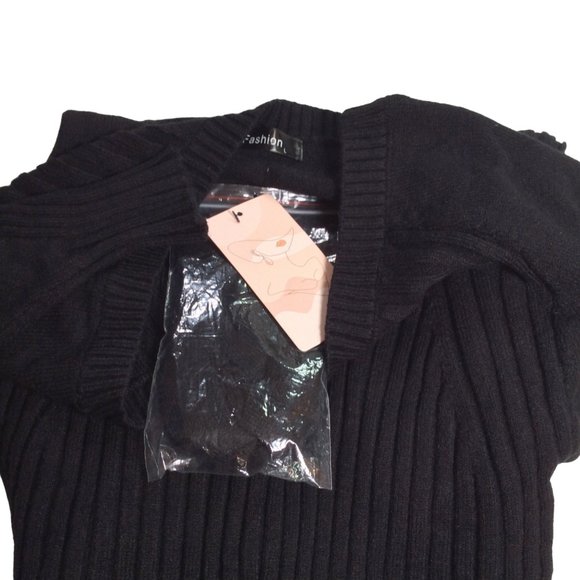 Long Sleeve Knit Bodycon Sweater Dress L *NWT* - Picture 9 of 9